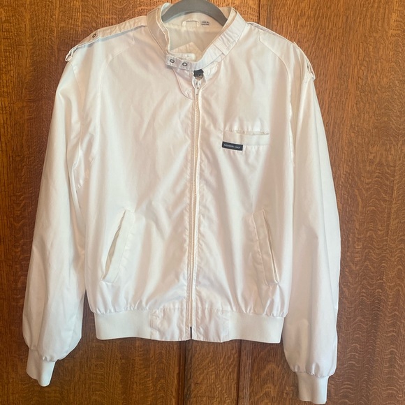 Pristine Members Only vintage White Bomber Jacket M - Picture 1 of 4